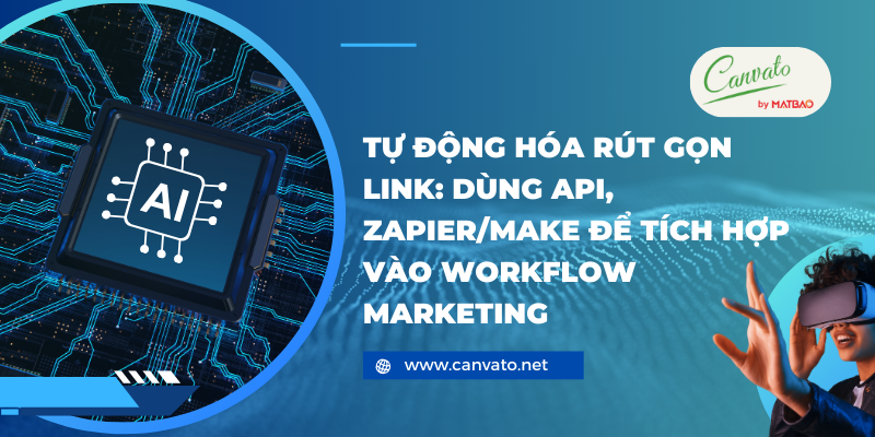 Tự động hóa rút gọn link: Dùng API, Zapier/Make để tích hợp vào Workflow Marketing